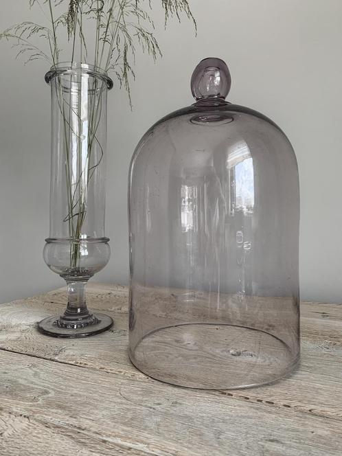 Grote antieke Franse stolp cloche 1870 *HIT*, Antiek en Kunst, Antiek | Glas en Kristal, Ophalen of Verzenden