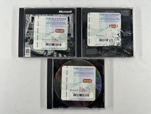 3x Microsoft PC Games met Certificate of Authenticity, Spelcomputers en Games, Games | Pc, Zo goed als nieuw, Overige genres, 1 speler