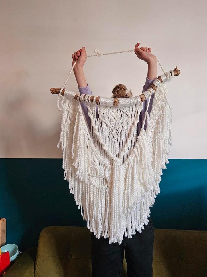 Handgemaakte macramé Wandhanger Wanddecoratie-Bohemian Nieuw, Huis en Inrichting, Woonaccessoires | Wanddecoraties, Nieuw, Ophalen of Verzenden