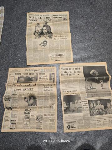 Oude kranten uit 1971 - Collectie van grootvader beschikbaar voor biedingen