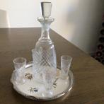 Antiek Borrelset: Karaf, Glaasjes & Dienblad, Antiek en Kunst, Ophalen