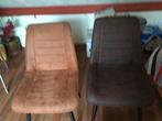 Eetkamer stoelen 4, Huis en Inrichting, Stoelen, Ophalen, Gebruikt, Bruin, Metaal