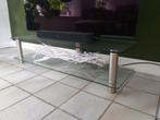 TV-meubel (glas), Huis en Inrichting, Kasten | Televisiemeubels, 100 tot 150 cm, Verzenden, Zo goed als nieuw, Glas