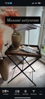 Antiek butler tray, Huis en Inrichting, Tafels | Bijzettafels, Ophalen of Verzenden, Rechthoekig, Hout, 60 cm of meer