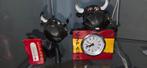 Spaanse Stier Klok & Thermometer, Ophalen of Verzenden, Gebruikt, Analoog, Wekker of Tafelklok