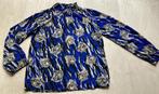 Blauwe blouse maat M van Pescara met tijgerprint, Maat 38/40 (M), Blauw, Pescara, Ophalen of Verzenden