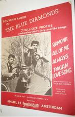 MUZIEKBLAD THE BLUE DIAMONDS MET 7 GROTE FOTO S 1977, Verzenden, Zo goed als nieuw, Gebruiksvoorwerp