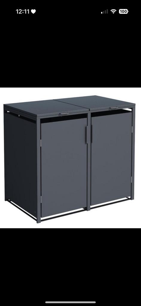 Container ombouw kliko 2x240L antraciet 7016 metaal NIEUW, Tuin en Terras, Bergingen en Tuinkasten, Nieuw, Containerberging, Metaal