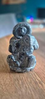 Inuit Beeldje met Kind - Composiet, Ophalen of Verzenden