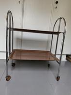 Mooie opvouwbare serveerwagen 60er jaren, Huis en Inrichting, Tafels | Bijzettafels, Ophalen, Overige materialen, Gebruikt, Jaren 60 design retro/ vintage