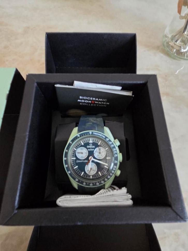 Omega x Swatch Moonswatch Mission to Earth - Full Set!, Sieraden, Tassen en Uiterlijk, Horloges | Heren, Zo goed als nieuw, Omega