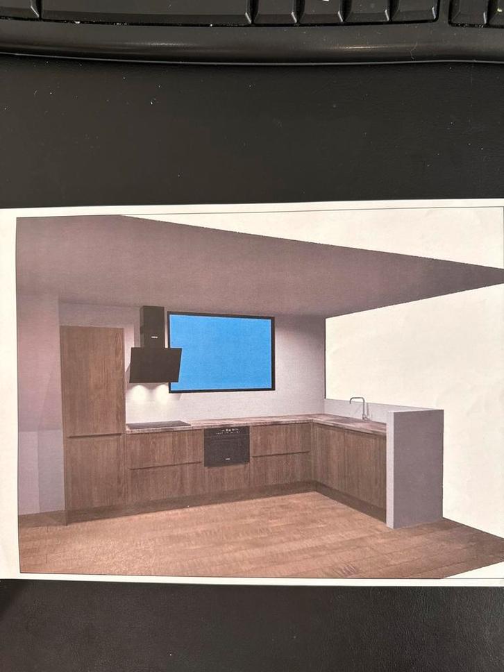 Moderne Hoekkeuken - Bruin, Huis en Inrichting, Keuken | Complete keukens, Nieuw, Hoekkeuken, Bruin, Overige materialen, Ophalen