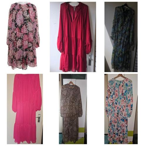 6 h&m chiffon maxi jurken maat 4xl 56/58, Kleding | Dames, Grote Maten, Gedragen, Jurk, Overige kleuren, Ophalen