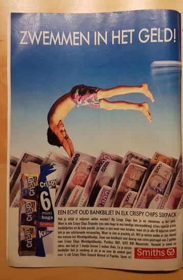 Smiths chips reclame, zwemmen in het geld, verzamel item beschikbaar voor biedingen