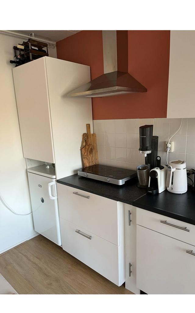 Witte ikea keukenkasten incl aanrechtblad, Huis en Inrichting, Keuken | Complete keukens, Zo goed als nieuw, Wit, Ophalen