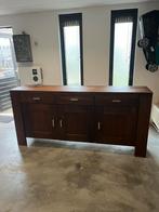 Dressoir massief noten, Huis en Inrichting, Kasten | Dressoirs, Ophalen, 150 tot 200 cm, Zo goed als nieuw, Met lade(s)