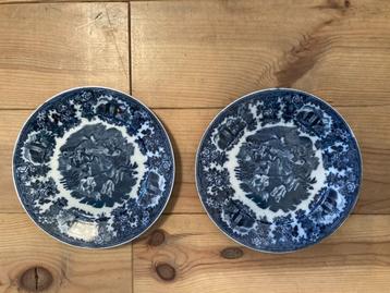Set van 2 antieke borden – W. Adams & Sons  beschikbaar voor biedingen