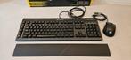 Corsair gaming keyboard K55 RGB met Corsair Harpoen RGB muis, Bedraad, Ophalen of Verzenden, Gaming toetsenbord, Zo goed als nieuw
