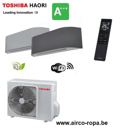 Toshiba Haori  Design  Wifi  A+++  R32  2.5kw - 4.6kw, Witgoed en Apparatuur, Airco's, Nieuw, Wandairco, 3 snelheden of meer, Koelen en Ontvochtigen