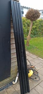 4 ijzeren zwarte palen (205cm), Ophalen, Zo goed als nieuw, 180 tot 250 cm, Palen