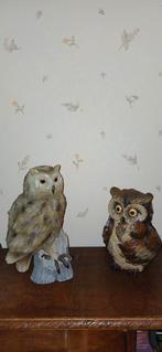 Twee leuke uilenbeelden voor binnen of buiten € 25,00, Tuin en Terras, Tuinbeelden, Ophalen, Gebruikt, Kunststof, Dierenbeeld