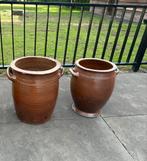2 keulse pottten planten/bloemen/sier, Tuin en Terras, Bloempotten, Ophalen of Verzenden, Zo goed als nieuw, Rond, Minder dan 25 cm