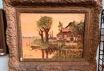 Oud mooi schilderij schilder Kooistra olieverf op doek, Ophalen of Verzenden