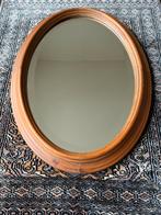 Ovale spiegel met eiken rand 60x44cm, Ophalen, Minder dan 50 cm, Zo goed als nieuw, Minder dan 100 cm
