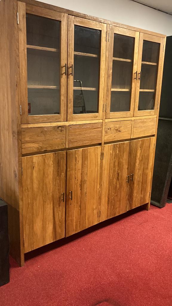 Teak buffetkast 180/200 cm NU €995,-, Huis en Inrichting, Kasten | Buffetkasten, Nieuw, 200 cm of meer, 150 tot 200 cm, 25 tot 50 cm