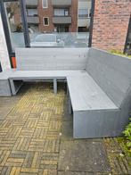 Steigerhouten Hoekbank met Tafel, Ophalen of Verzenden, Gebruikt, Hout