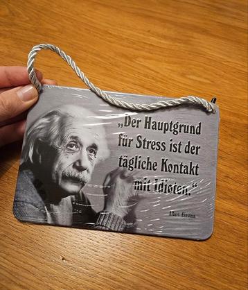 Albert Einstein Spreukbord - Nieuw in Verpakking beschikbaar voor biedingen