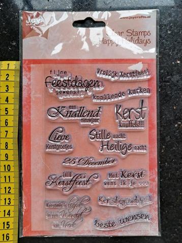 JOY CRAFTS KERST STEMPELS NEDERLANDSE TEKSTEN KERSTKAARTEN 
 beschikbaar voor biedingen