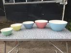 5 pastel vintage schalen. Jaren 60/70, Ophalen of Verzenden