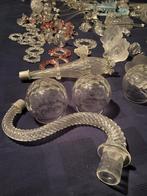 Diverse collectie murano glazen onderdelen, Huis en Inrichting, Gebruikt, Wit, Ophalen of Verzenden, Overige vormen