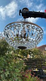 Hanglamp plafond glas kristal jaren 70 vintage retro, Huis en Inrichting, Lampen | Hanglampen, Ophalen of Verzenden, Gebruikt