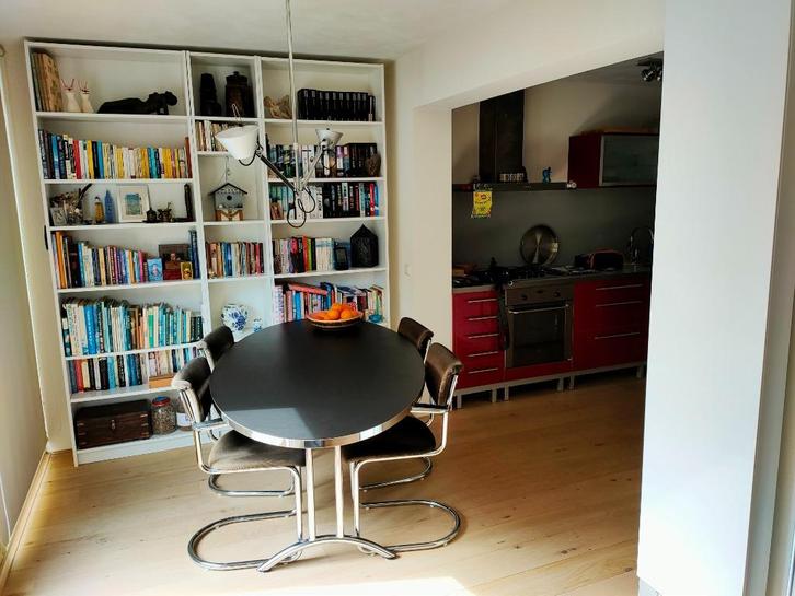 De Wit 3011 stoelen en Tara tafel ellips, Huis en Inrichting, Stoelen, Gebruikt, Vier, Overige materialen, Zwart, Ophalen