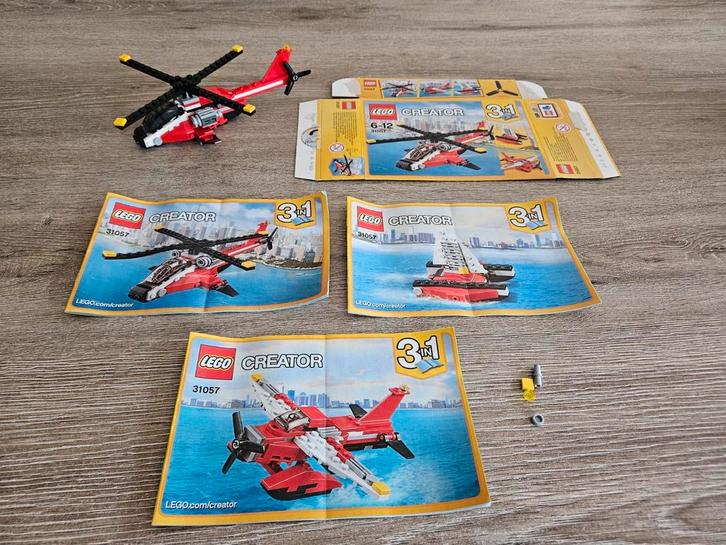 Lego Creator 3 in 1 31057 Rode helikopter, Kinderen en Baby's, Speelgoed | Duplo en Lego, Zo goed als nieuw, Ophalen of Verzenden