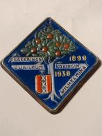 antieke tegel regeeringsjubileum Wilhelmina 1898 - 1938, Ophalen