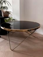 Ronde salontafel glas 80x80x40cm, Huis en Inrichting, Tafels | Salontafels, Ophalen, 50 tot 100 cm, Rond, Glas