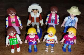 Playmobil losse figuren - 4 volwassenen, 4 kinderen
