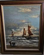 Schilderij Zicht op Zee (Ruychaver), Antiek en Kunst, Kunst | Schilderijen | Klassiek, Ophalen