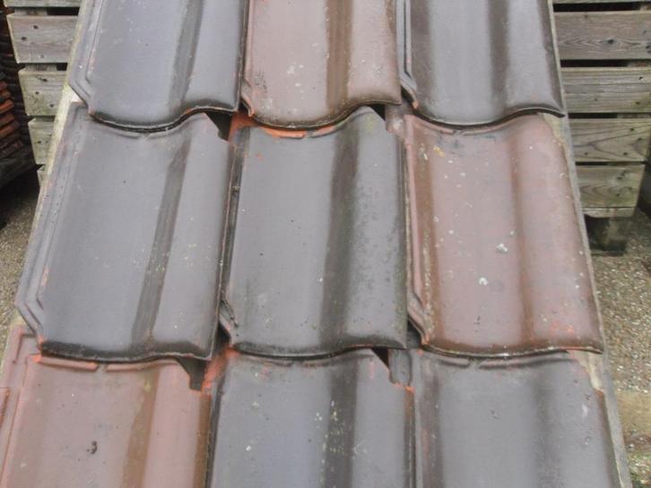 gemaleerde dakpannen, Doe-het-zelf en Verbouw, Dakpannen en Dakbedekking, Gebruikt, Dakpannen, Steen of Klei, 15 m² of meer, Ophalen