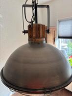 Industriële Hanglamp Metaal/Hout, Huis en Inrichting, Lampen | Hanglampen, Ophalen, Zo goed als nieuw, Hout, Minder dan 50 cm