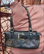 Gio Gini Leren Schoudertas met Veel Compartimenten ZGAN, Ophalen of Verzenden, Zo goed als nieuw, Bruin, Schoudertasje