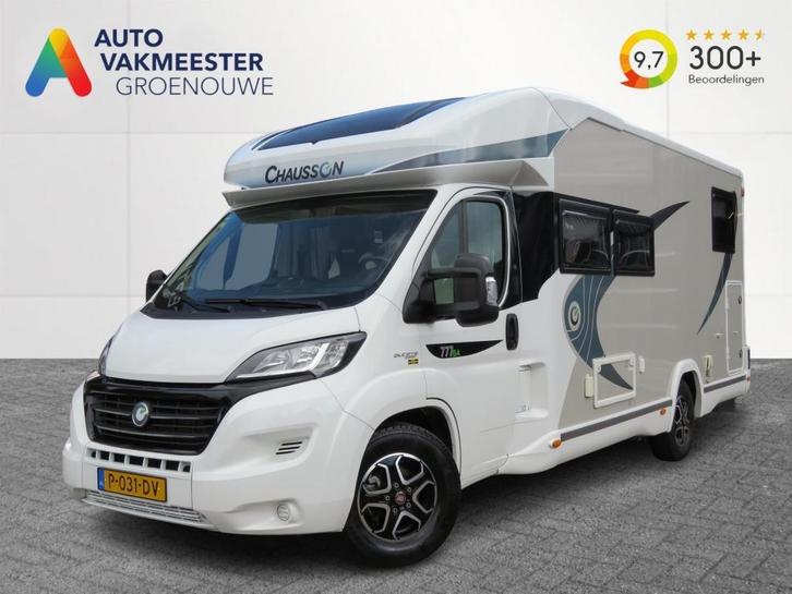 Chausson 777 GA VIP 140PK Aut. 9 traps / 4-pers / Hefbed / L, Caravans en Kamperen, Campers, Bedrijf, tot en met 4, Half-integraal