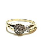 14k gouden ring met zirkonia, Sieraden, Tassen en Uiterlijk, Ringen, 18 tot 19, -, -, Ophalen of Verzenden