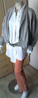 10 DAYS ZGAN grijs sportief sweat vest met drukkers L, Verzenden, Maat 42/44 (L), 10days, Zo goed als nieuw