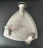 Plafondlamp Thunder - Vintage Metalen Wandlamp met 3 Spots, Ophalen, Gebruikt, Metaal
