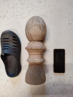 Teakhouten baluster, gedraaide kolom., Ophalen, Gebruikt
