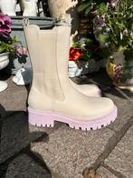Chelsea boots 38 , room wit met roze rubber zool 38, Oxmox, Wit, Lage of Enkellaarzen, Ophalen of Verzenden